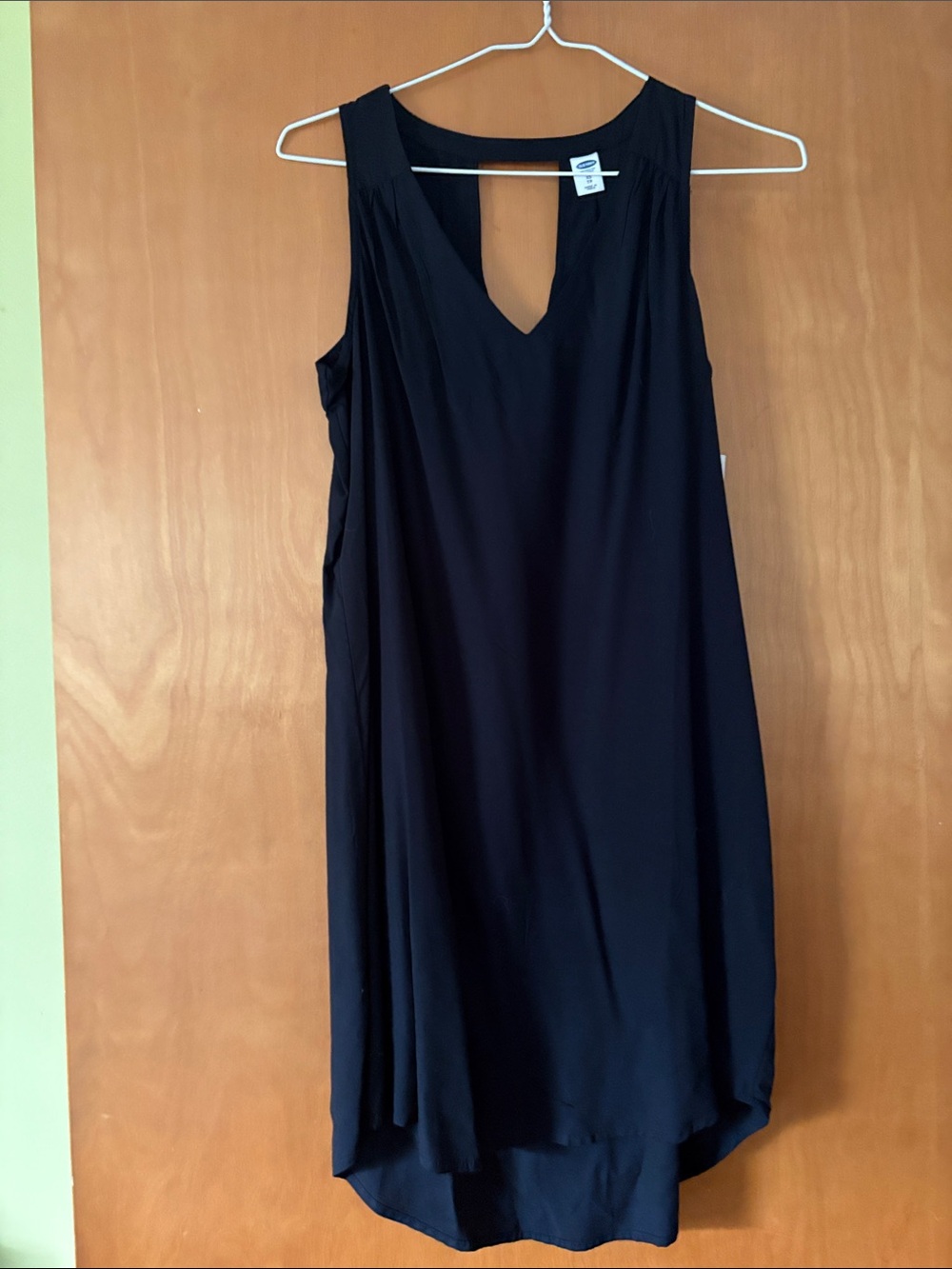 Sleeveless Black V-Neck Women's Dress